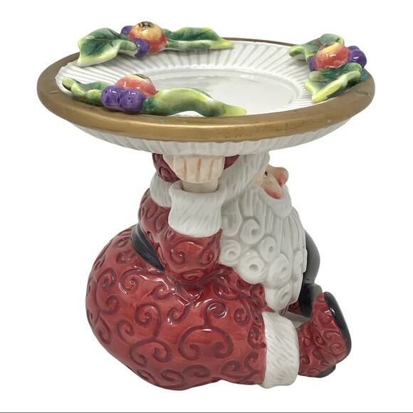 Fitz & Floyd Santa Claus Ceramic Candy Dish or Candle Holder - Picture 4 of 7